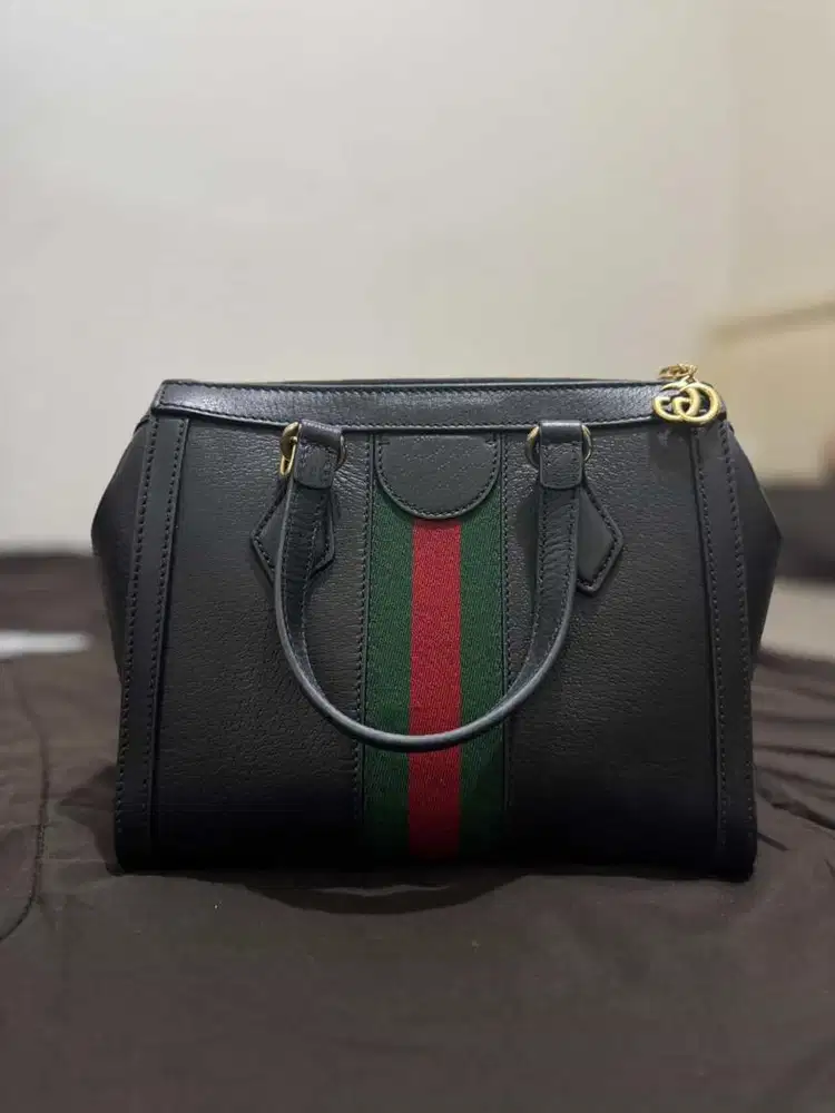 Gucci Ophidia Small Top Handle Bag (Leather) black 17