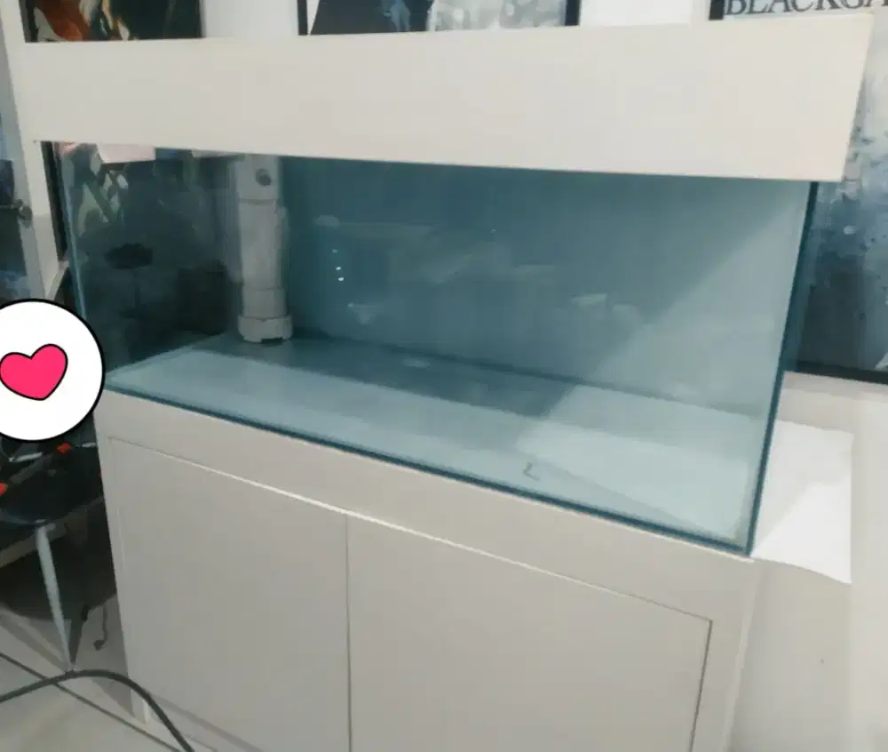 Jual aquarium uk 120 x 50 x 50 ex ikan arwana incld rak & tutup murmer