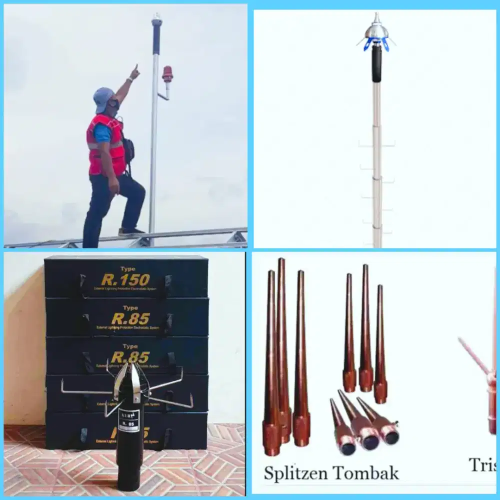 Paket Pasang Baru Anti Petir Penangkal Petir Dan Instalasi