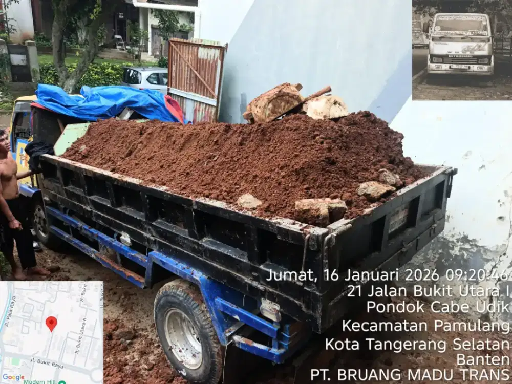 Jasa buang puing dan buang tanah urugan