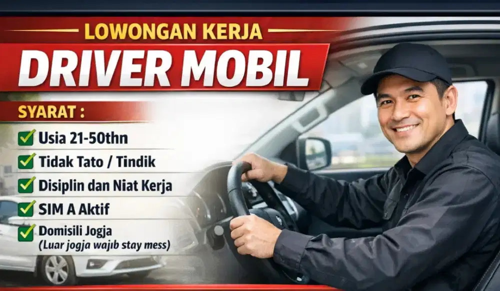 Lowongan driver mobil area jogja