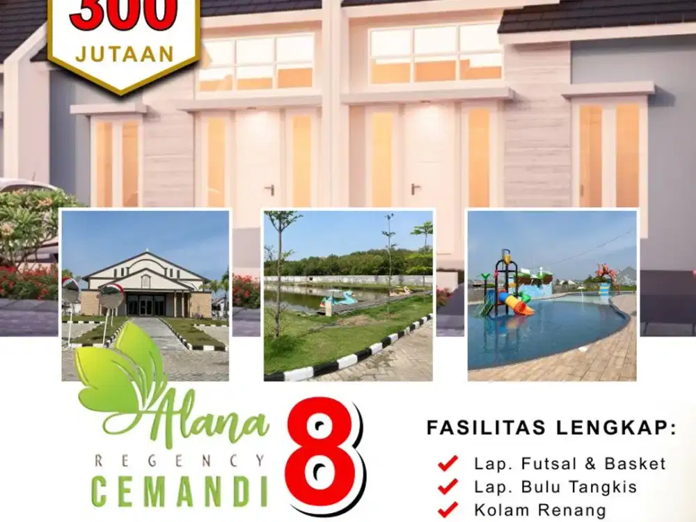 dijual rumah alana cemandi tahap 8 termurah