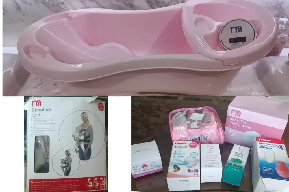 Mothercare Bath tab and Carrier ( free all lotions and mothercare item