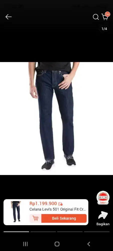 Jual Murah Levi's 501 Original Crispy Rinse
Ukuran = 34 in