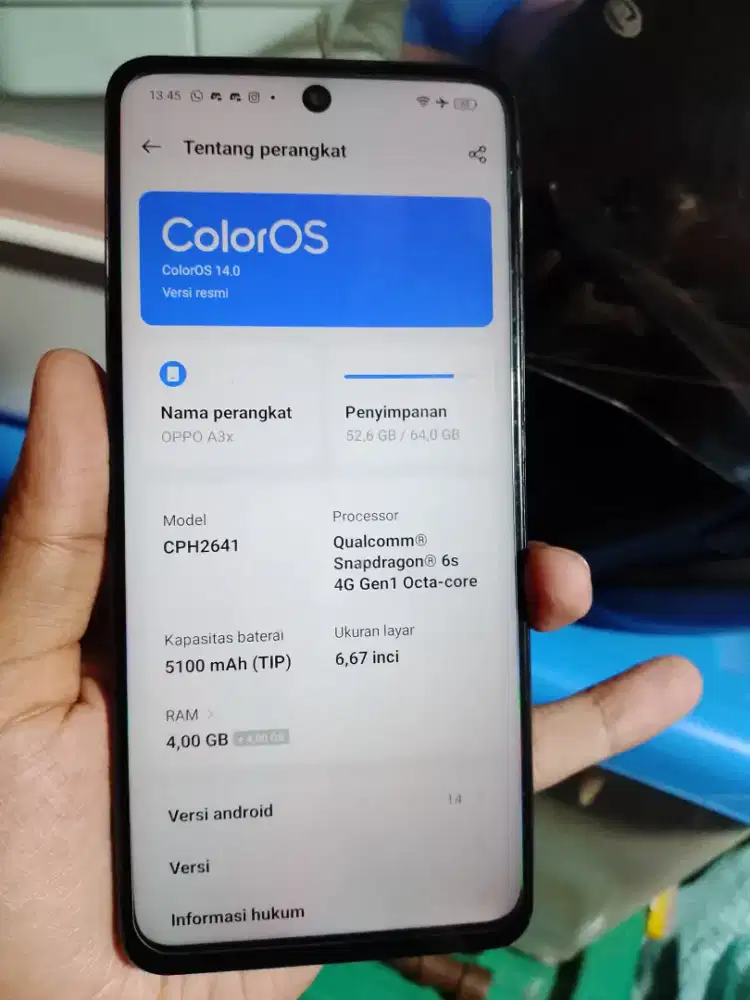 Oppo A3X 4+4/64GB Snapdragon