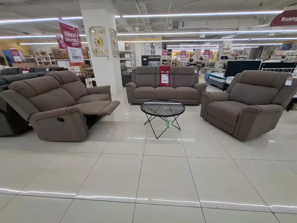 Sofa Set Recliner Coklat