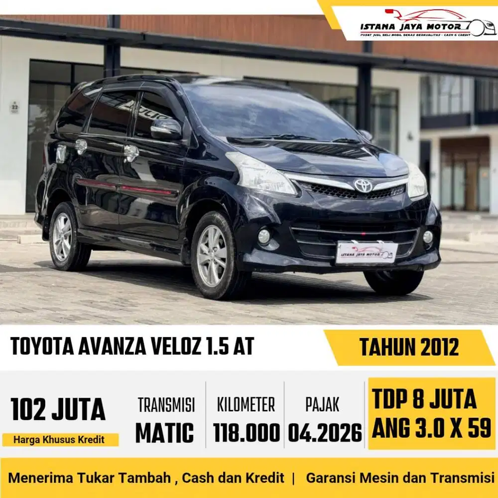 HIGH TYPE Toyota Avanza 1.5 Veloz AT 2012 Hitam