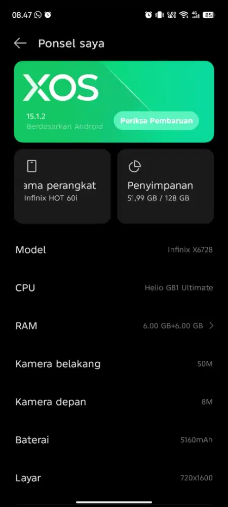 Infinix hot 60i ram 6/128