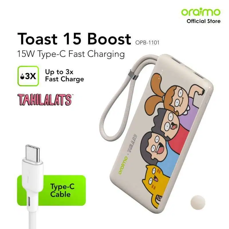 POWERBANK ORAIMO TAHILALATS Toast 15 Boost 10.000MAH FAST CHARGING