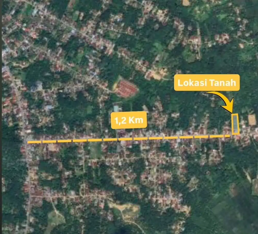 DIJUAL TANAH STRATEGIS UK 7,3 Rantai (2.924 m2) DI PANGAKALAN SUSU