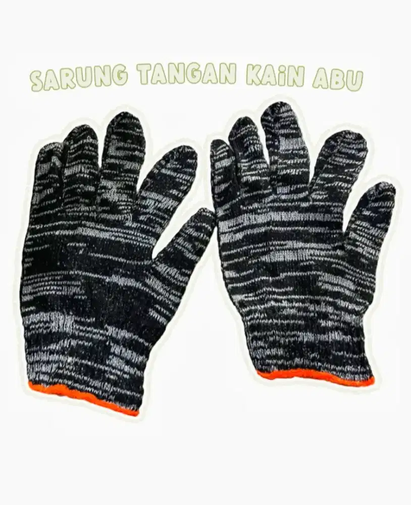 Sarung tangan kain warna abu