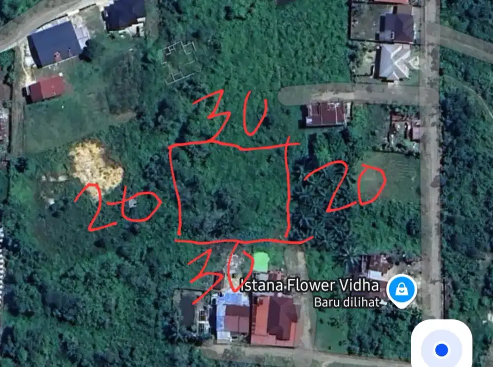 Tanah 20 × 30 (600) Perumahan Permata Ratu Pekanbaru
