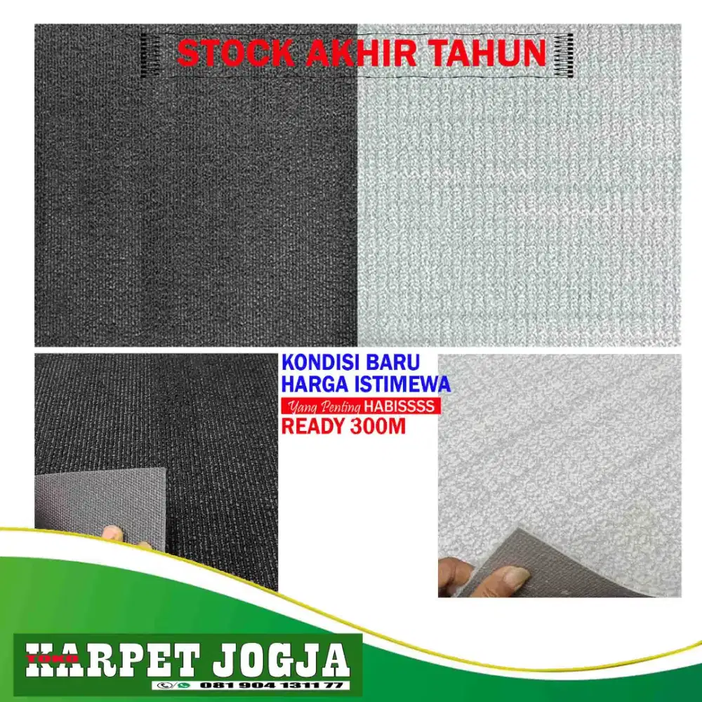 Karpet tile hitam dan abu-abu