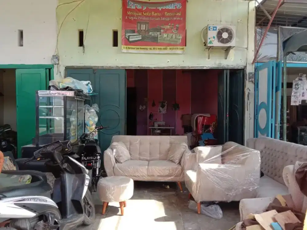 Erafurniture*sofa VINTAGE 221+puff cream kain baldu motif tarik benang