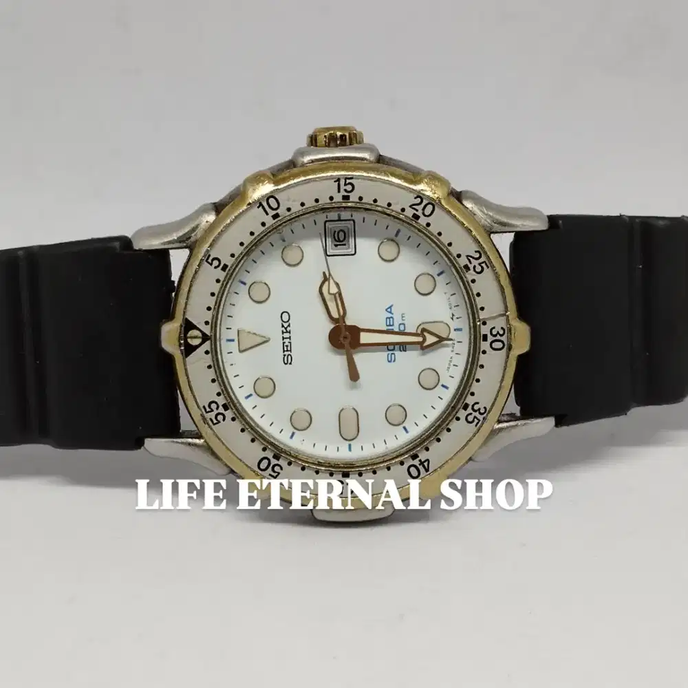 Jam Tangan Analog Vintage Rare Seiko Scuba Diver 5H25-6020 ORIGINAL