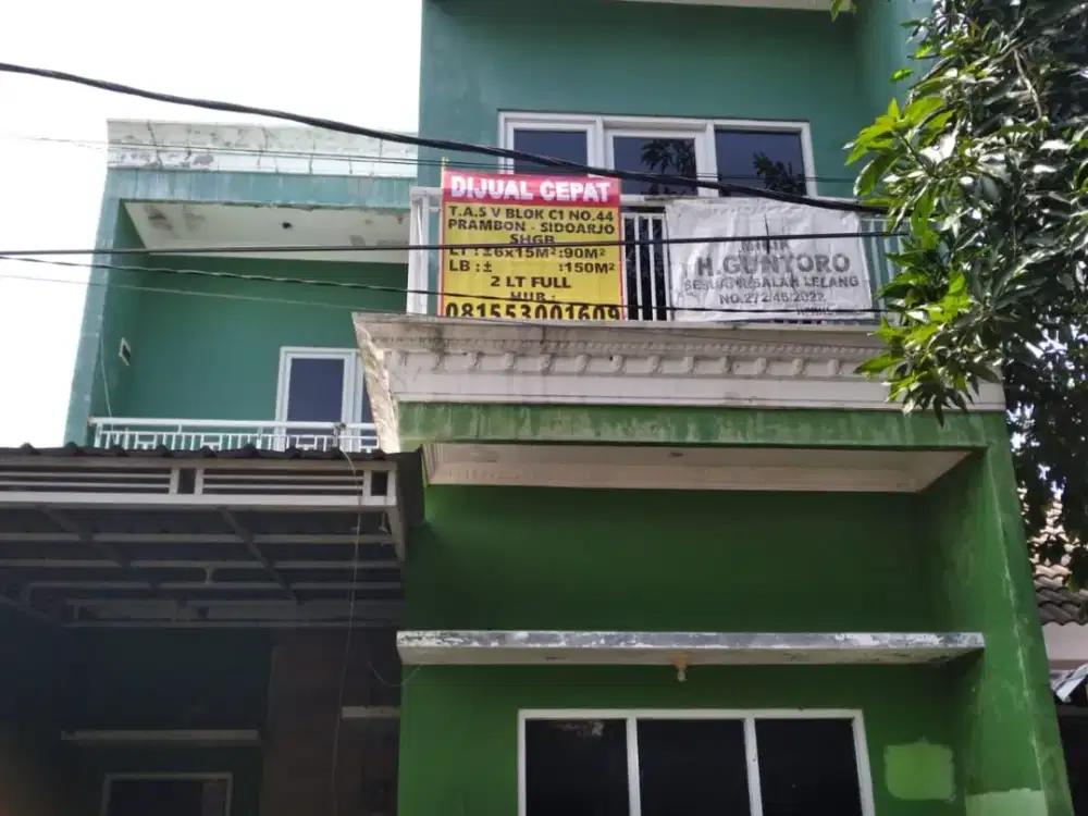 Dijual Cepat Rumah Taman Anggun Sejahtera 2 Lantai Full