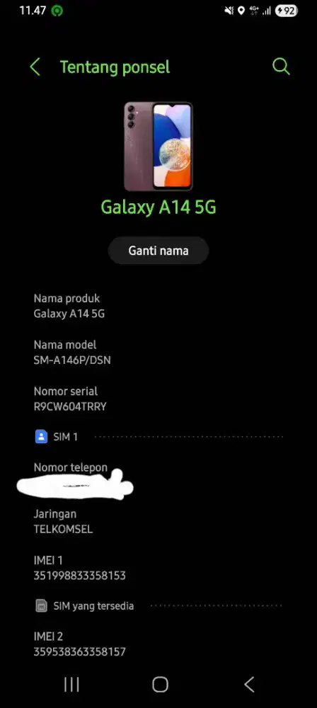 SAMSUNG A14 5GB 6/128GB Samsung A14 5G 6/128GB