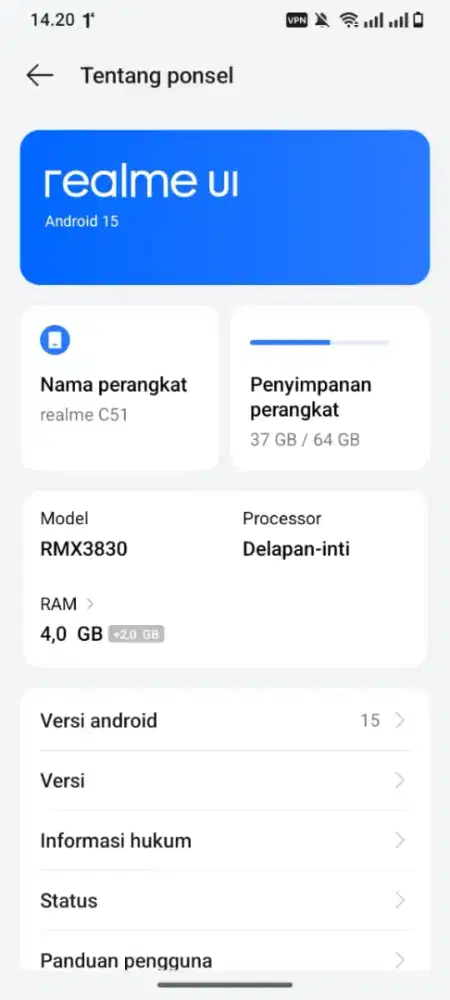 Di jual hp realme c51