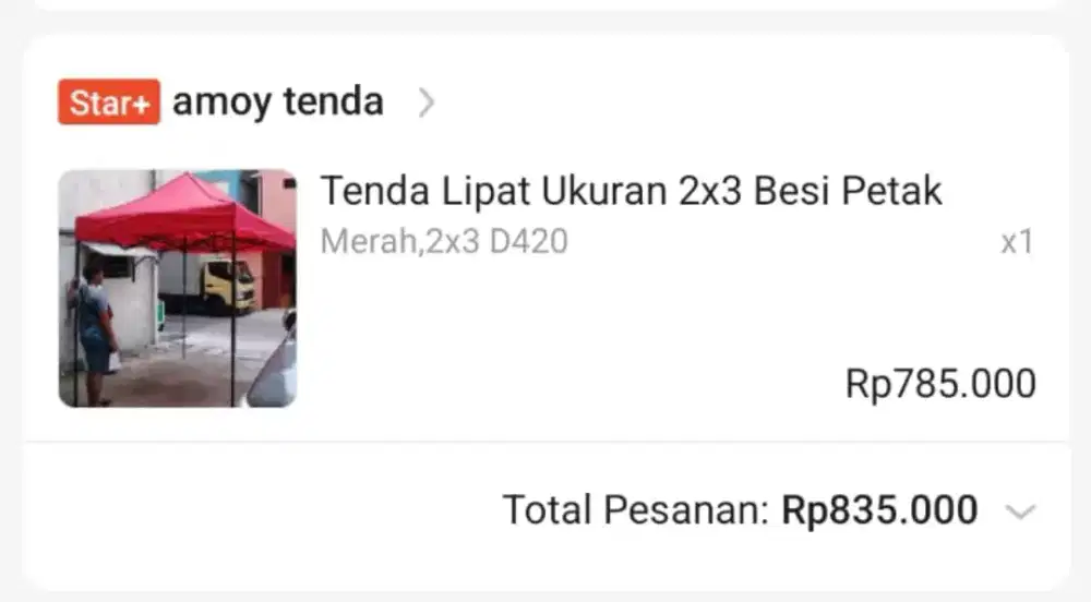 JUAL CPT TENDA LIPAT 2X3