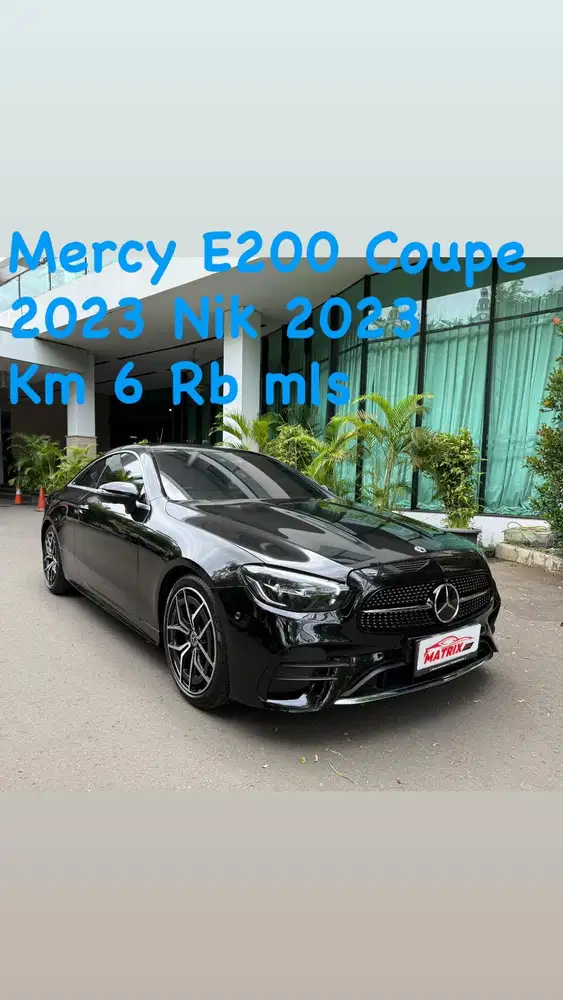 Mercy E200 Coupe Nik 2023 facelift  Black on black diap Pakai