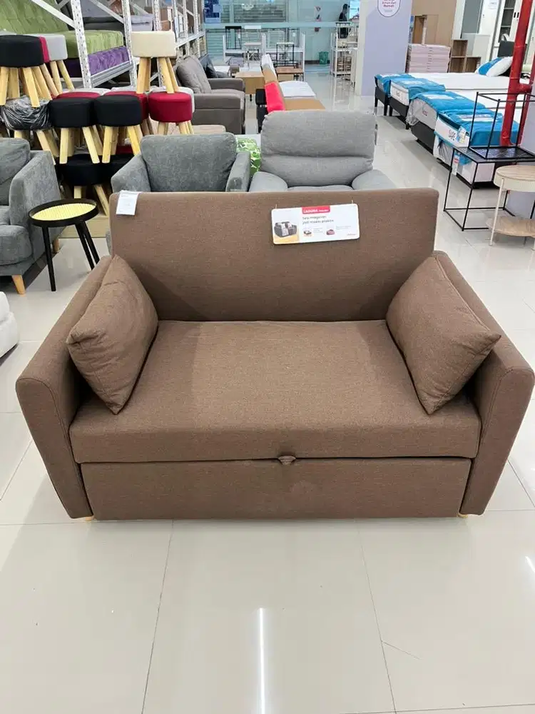 LAGUNA SOFA BED FABRIC - COKLAT