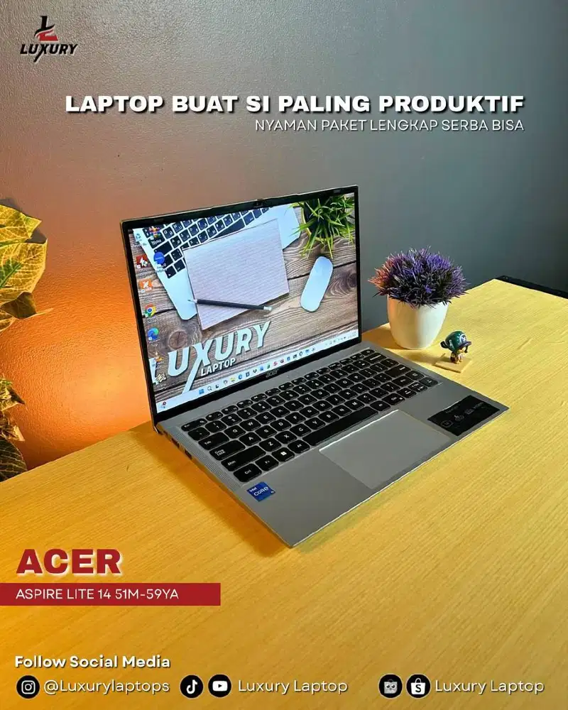 ACER ASPIRE LITE 14 51M-59YA 12TH GEN CORE I5 JUAL MURAH RAM SSD BU