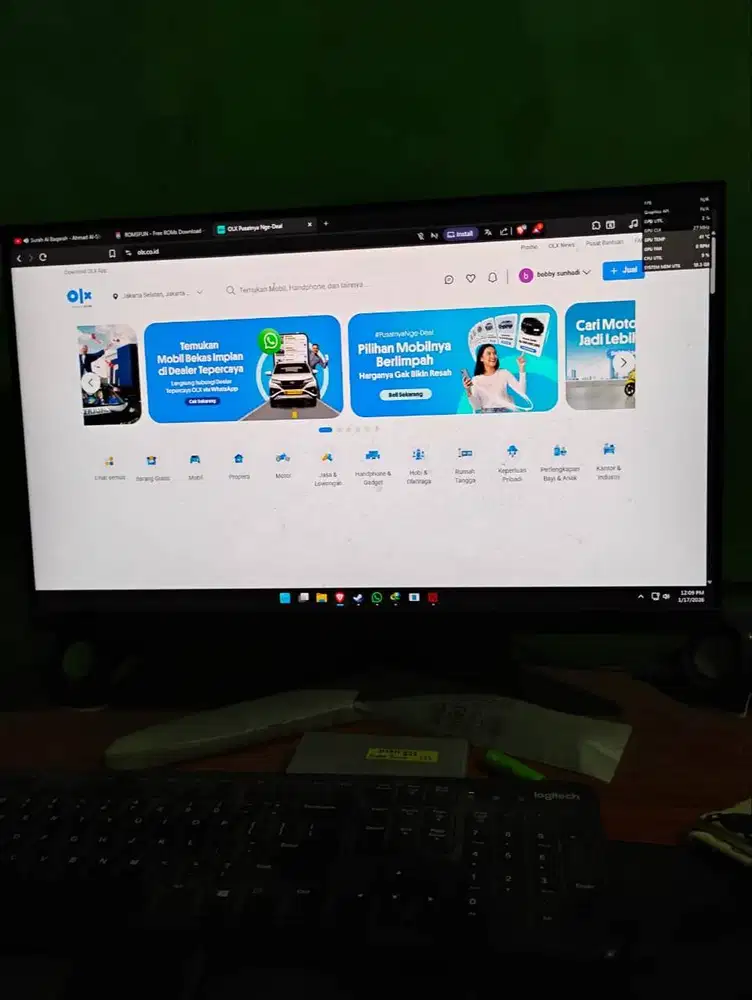 Dijual komputer spec gaming mantap, preloved satu set! tinggal pake!