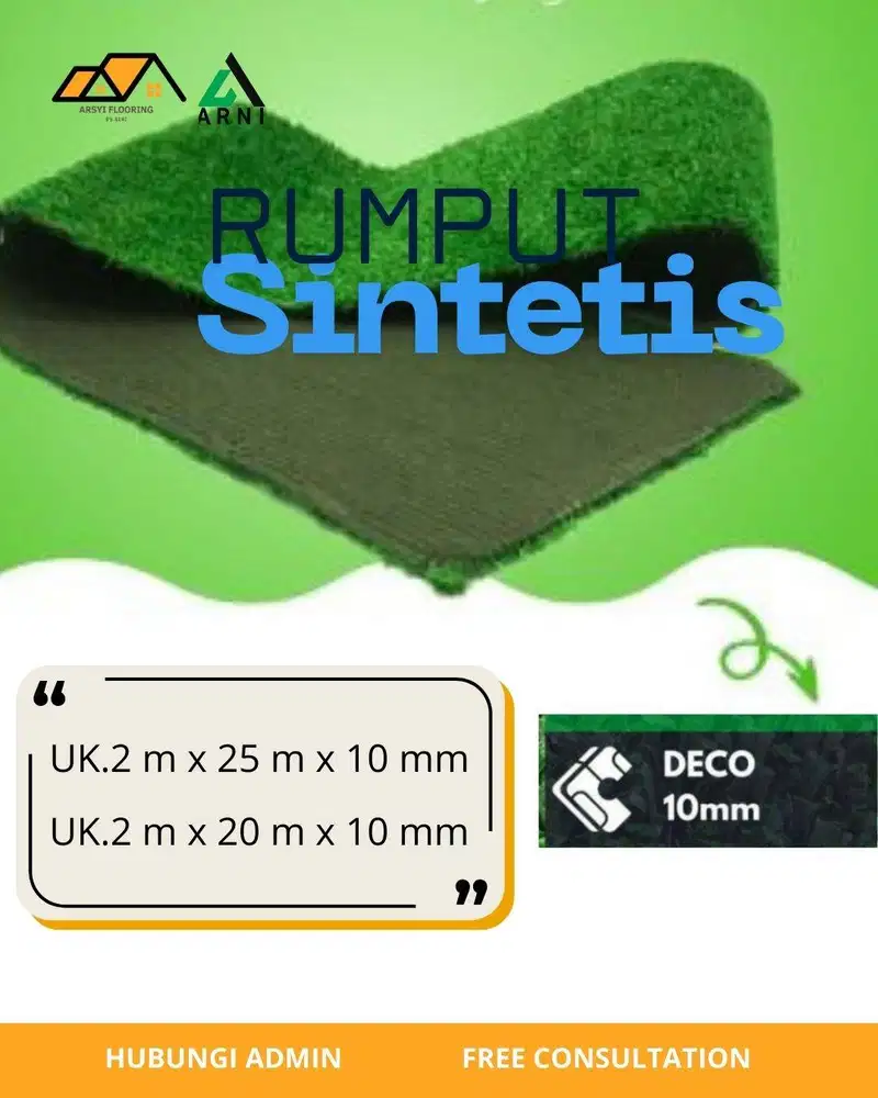 Rumput Sintetis Premium Deco Tebal 10mm|Best Quality Rumput Tahan sega