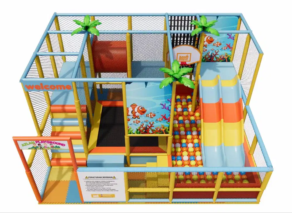 ide bisnis playground indoor mandi bola perosotan rainbow slide