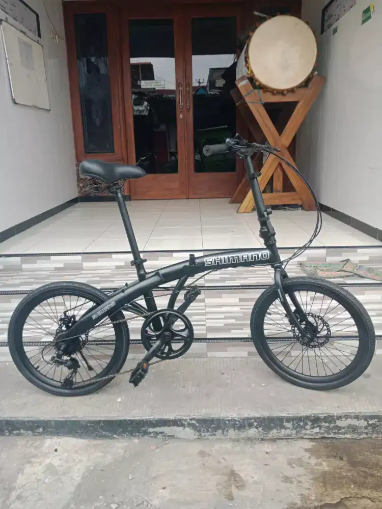 Sepeda Lipat BASIC SAKONI DOUBLE CAKRAM 7 SPEED CUSTOM BAGUS UK. 20