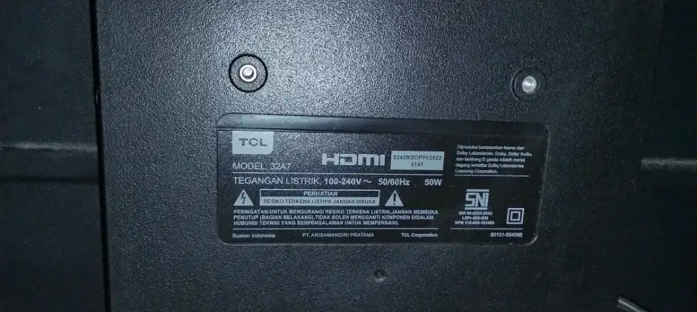Jual Tv TCL 32inc LCD mati