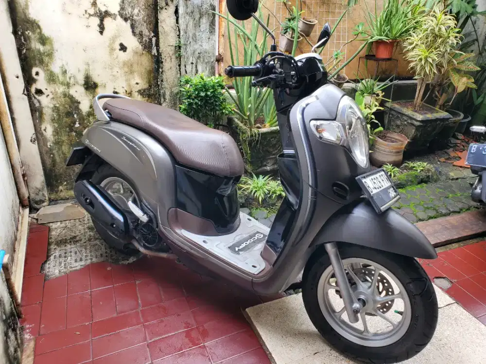 Honda Scoopy 2019 Coklat Full orisinil.