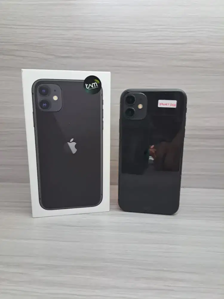 Second Iphone 11 64GB BH 91% Black Kondisi Bagus