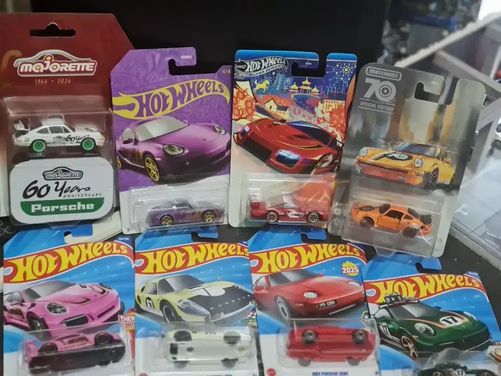 Paket Porsche 1:64 Hot Wheels, Majorette, Matchbox