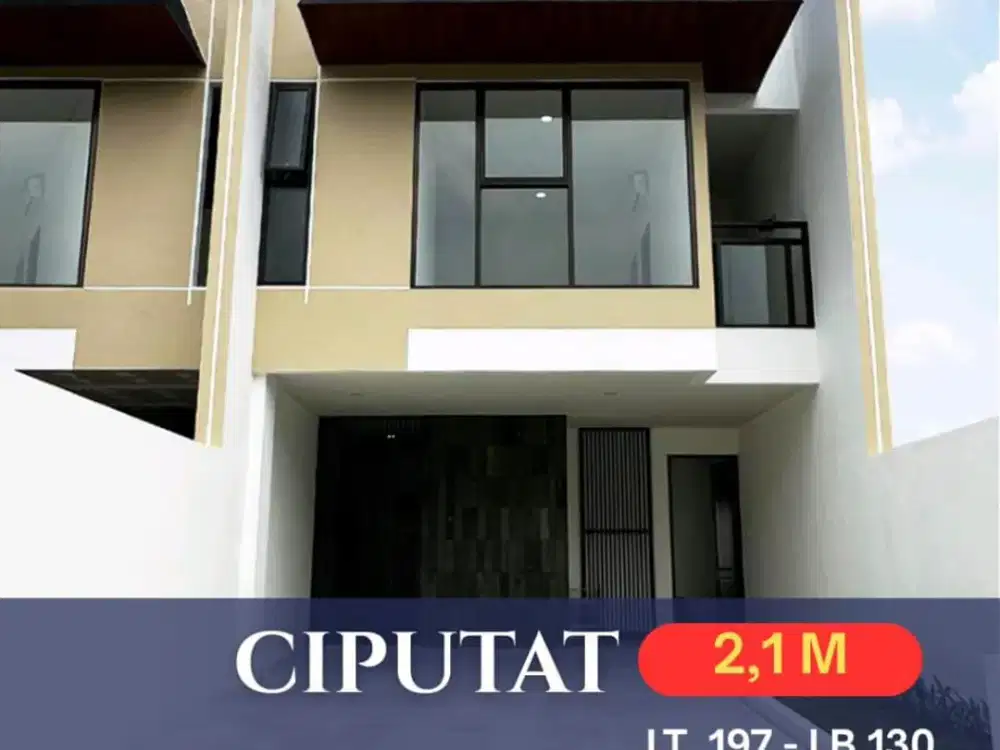 DIJUAL CEPAT RUMAH GAYA MODERN CIPAYUNG CIPUTAT DALAM KOMPLEK BESAR