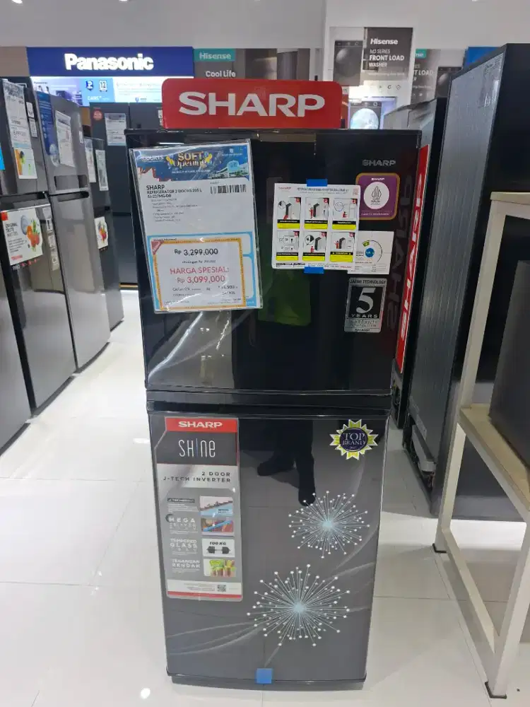 Sharp refrigerator 2 doors 205 L