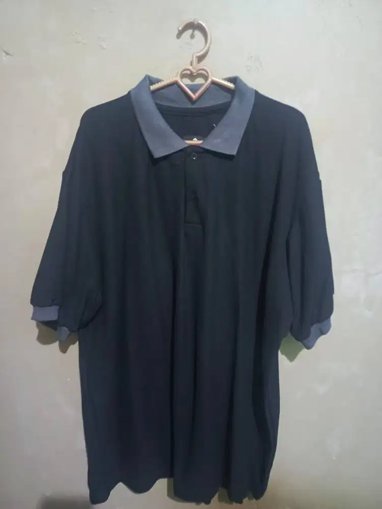 Polo Shirt Hitam Abu Barang Baru Bigsize Bahan Bagus Keren Berkualitas