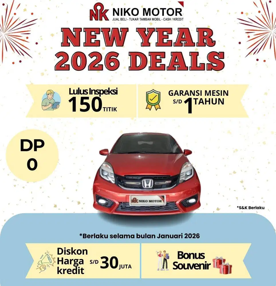 (ANTIK KM63RB) BRIO 1.2 RS 2017 AT : 2016|2018