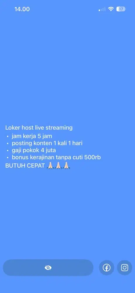 Lowongan kerja host live