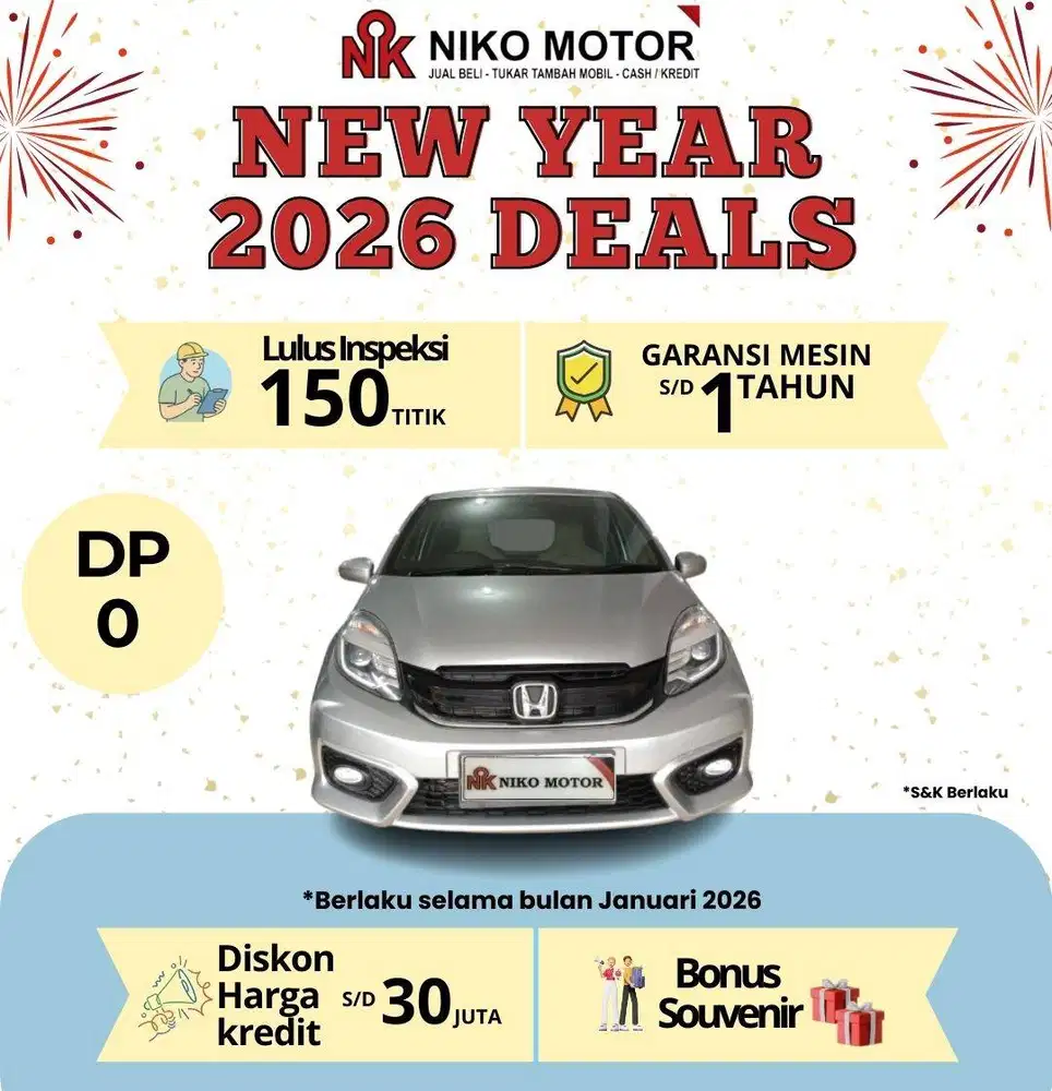 (ANTIK KM70RB) BRIO 1.2 E 2018 MT : 2017|2019