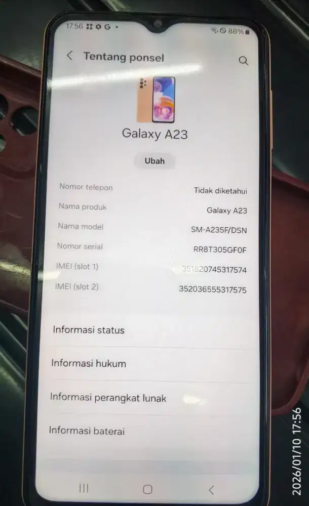 Samsung A23 6/128 minus sinyal