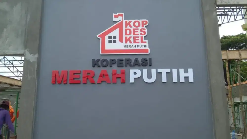 Huruf timbul akrilik free disain dan pemasangan