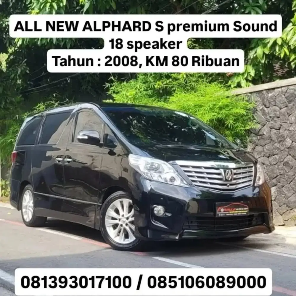 plat H,km 80 rb, ALL NEW ALPHARD S premium Sound 18 speaker, 2008