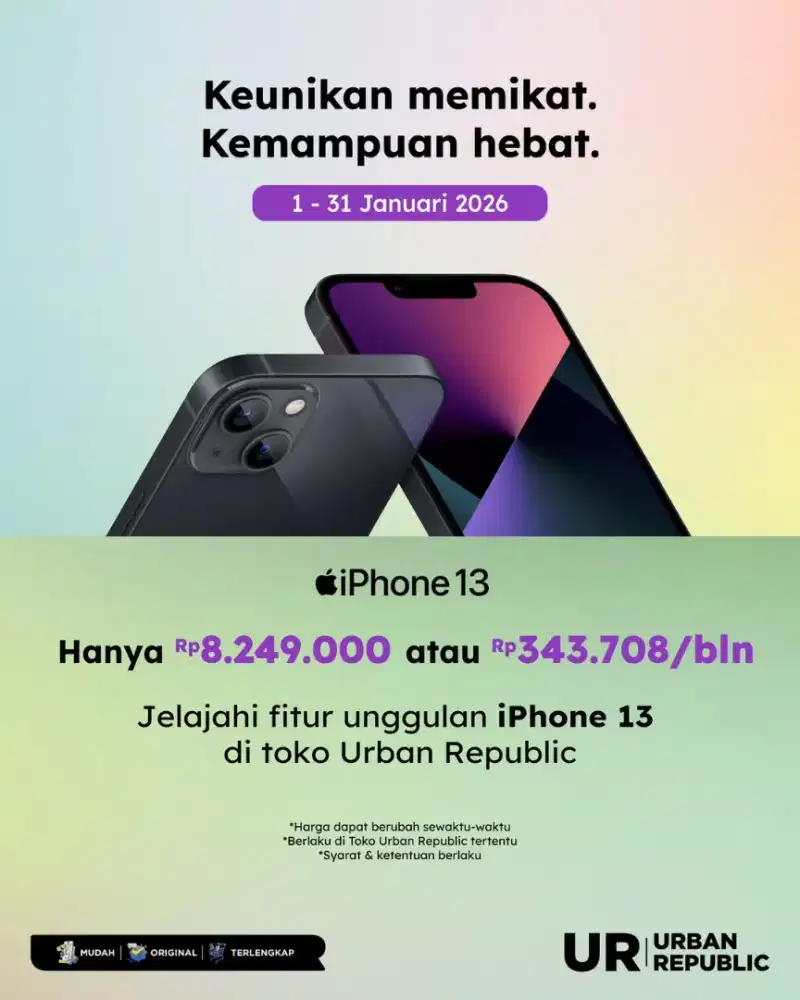 iPhone 13 Baru 128GB Segel