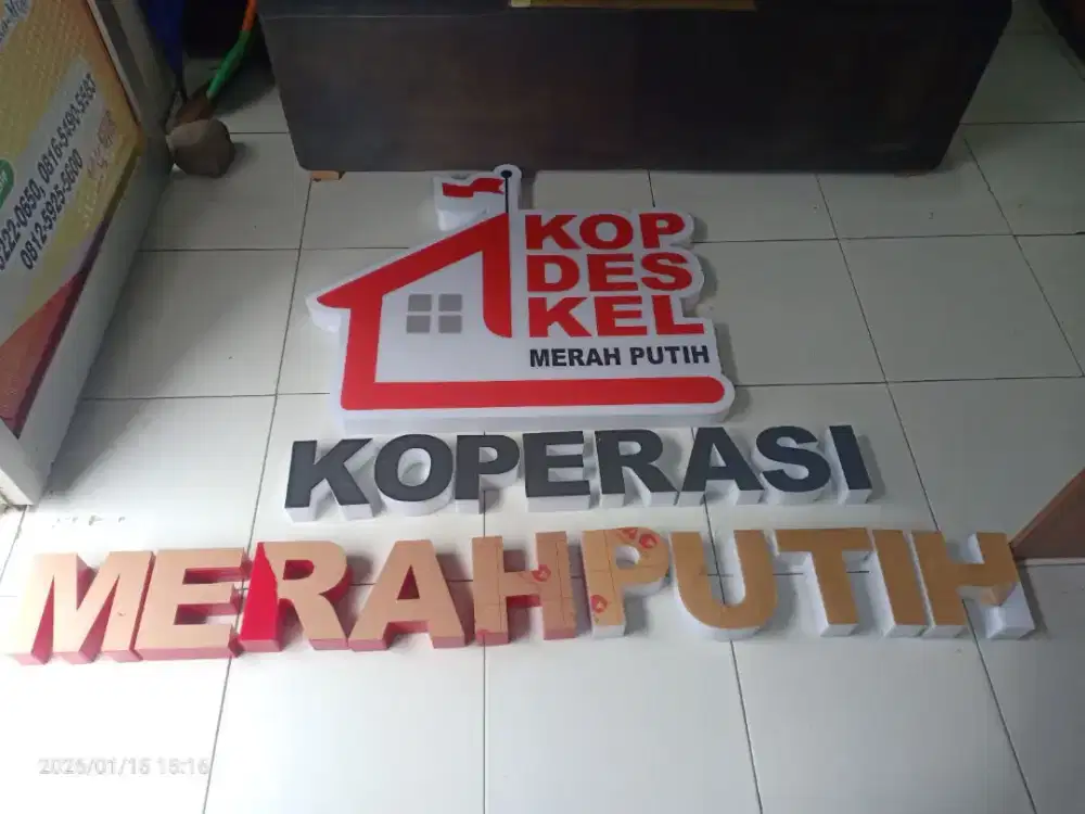 Huruf timbul akrilik free pemasngann