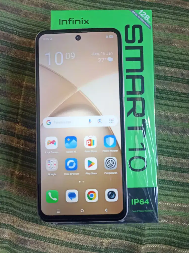 Infinix smart 10 ram 4+4/128 fullset bagus