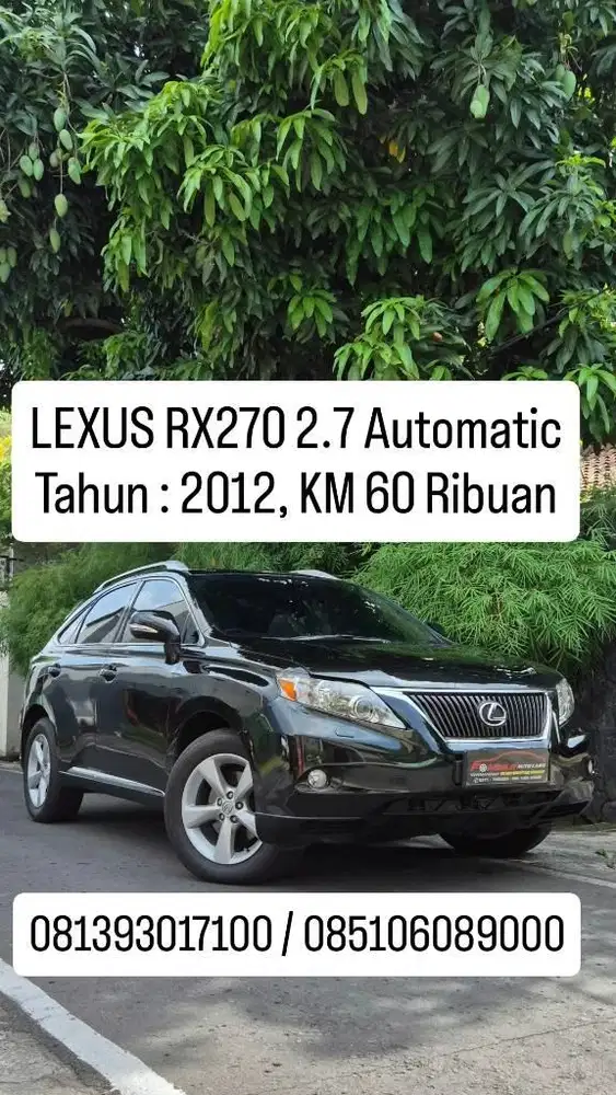 LEXUS RX270 2.7 Automatic
Th : 2012, KM 60 Ribuan