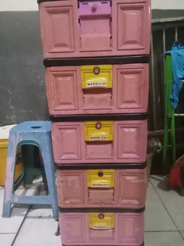 Lemari plastik 5 susun (Napolly)