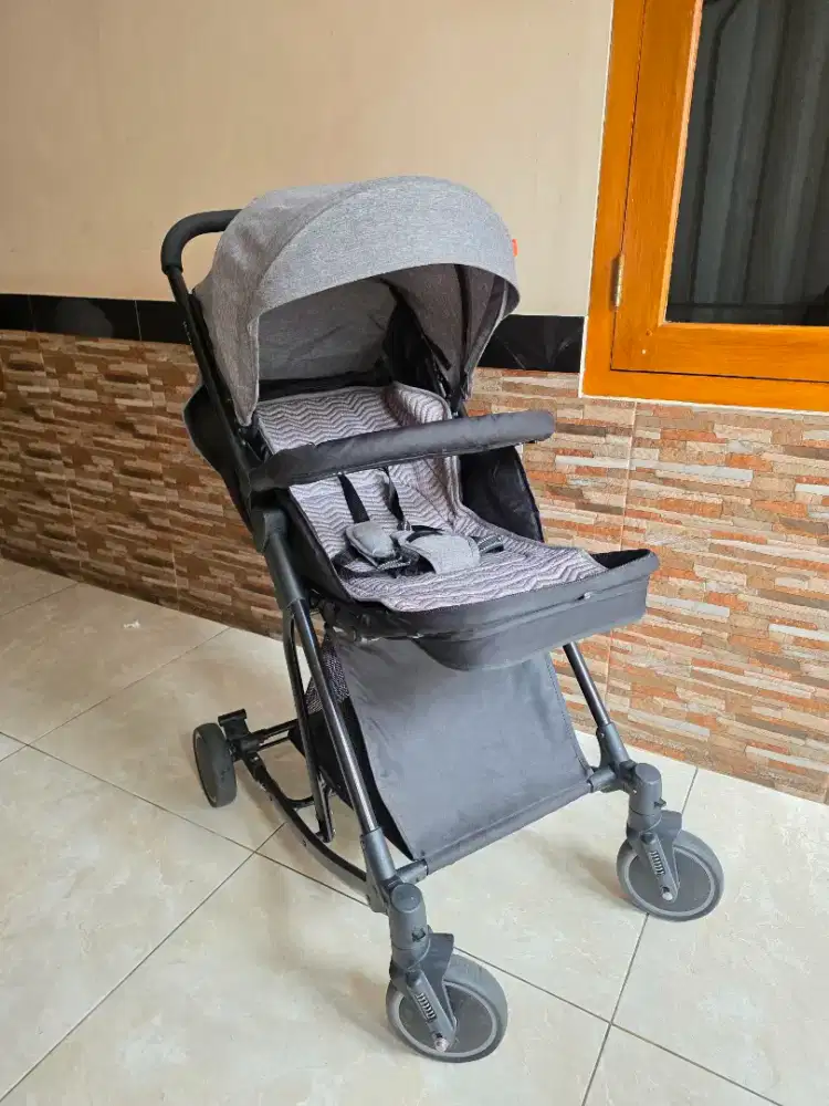 Jual Cepat Stroller Labeille HOBRO T-609 (Warna Grey Black)