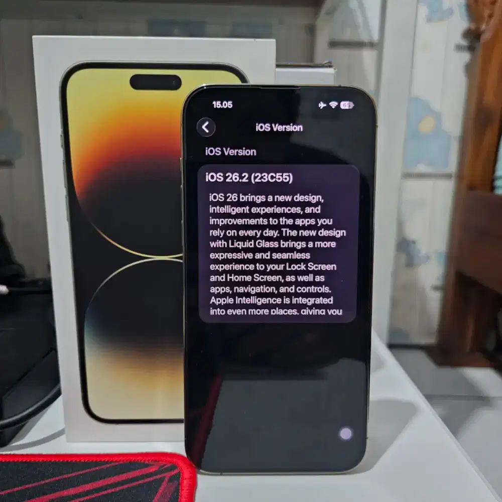 Dijual iPhone 14 Pro Max 6/256 Gold iBox Lengkap Fullset + Bonus